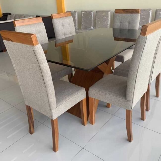 Comedor Ecoline Vidrio-tapiz 6p