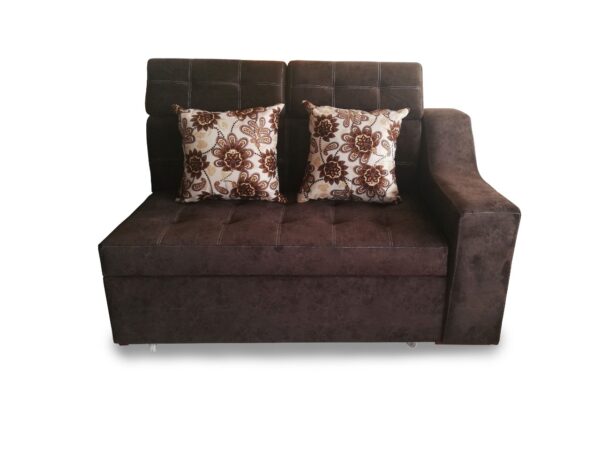 Salas esquinera con sofá cama, color café, lineal, funcional