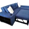 Sala sofá cama azul
