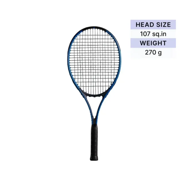 Decathlon Aluminum Tennis Racket for Adults (Blue & Black) - Imagen 3